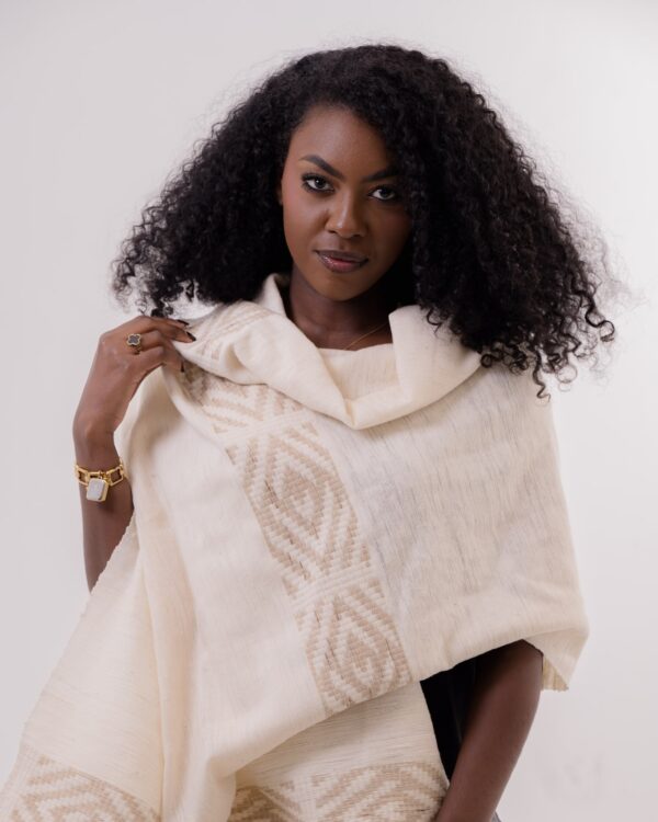 Coffee Gabi Handwoven Shawl