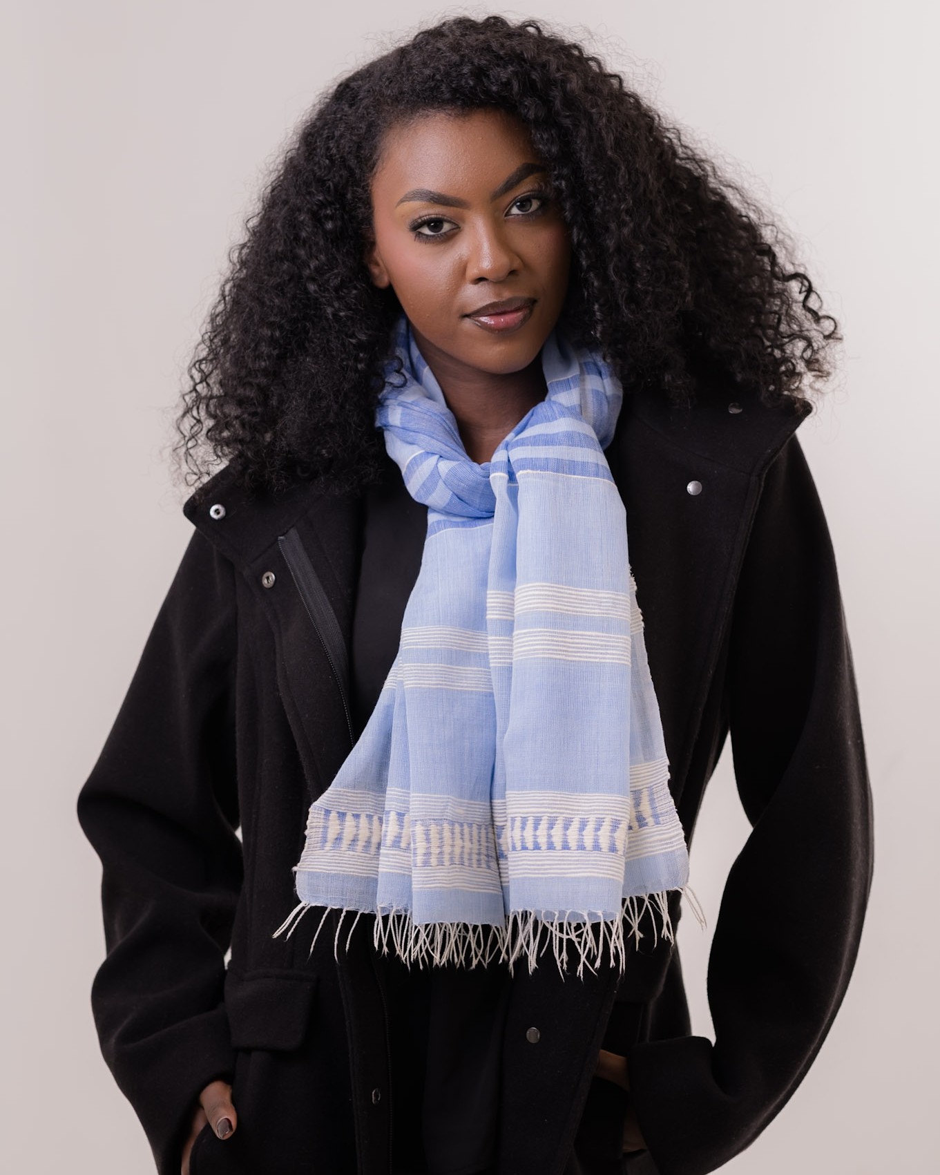 Blue Nile Handwoven Shawl